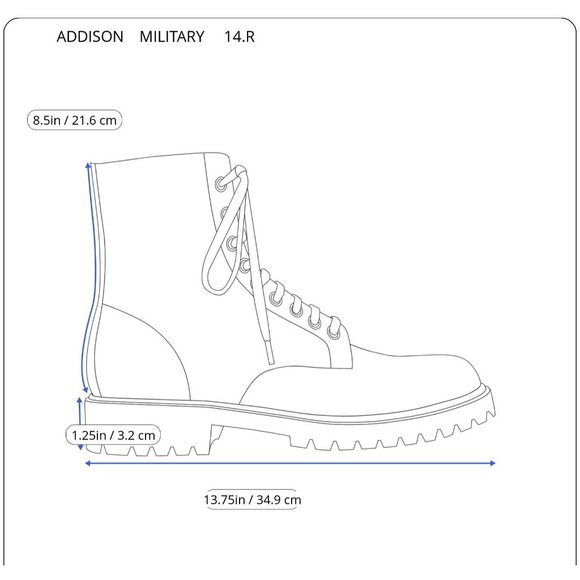 Vtg Addison Shoe Co Black Safety Work Boots Men's Sz 14R NWT Punk Grunge Police - Picture 5 of 12